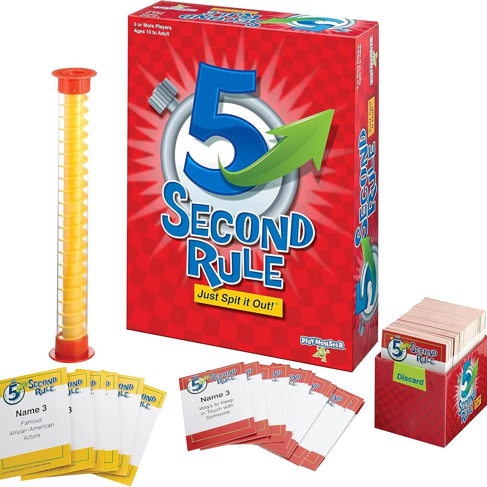 5 Second Rule Board Game Players Get Tongue Tied Funny Answers Come Flying Out And Laughter Follow In This Fast Paced Party Game