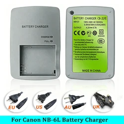 CB-2LYE 2LYT Battery Charger For Canon PowerShot D10,D20,D30,S90,S95,S120,SD770,SD980,SD1200,SD1300 IXUS 85IS 105IS Camera NB-6L