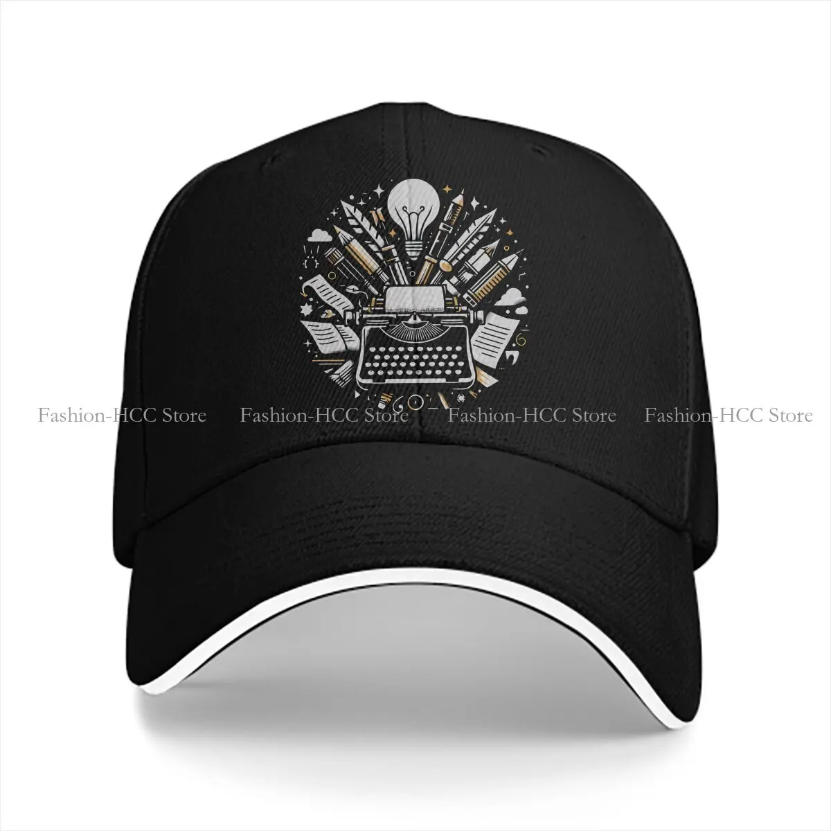 The Art Of Writing Baseball Cap Men Hats Women Visor Protection Snapback Typewriters Caps