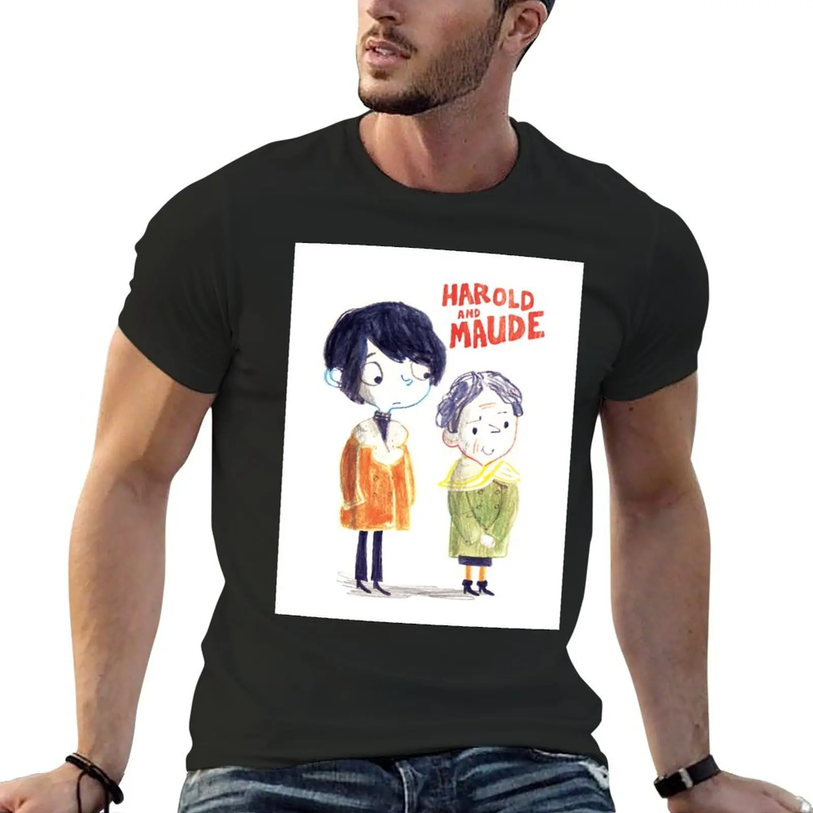 Harold & Maude (Unsigned) T-Shirt korean fashion man t shirt anime Men's cotton t-shirt