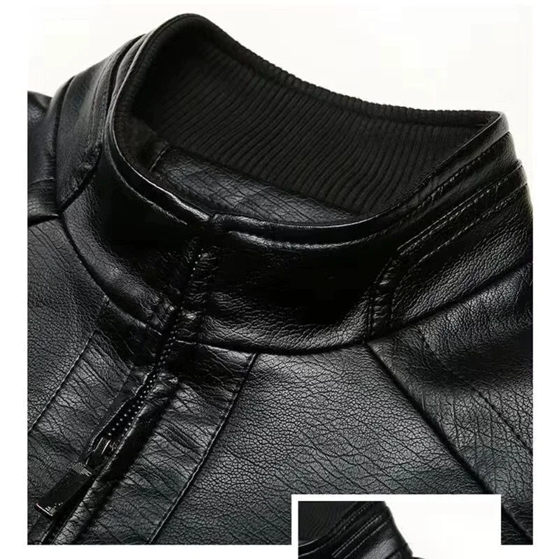 Men's Leather Jacket Brand Slim Fit Motorcycle Leather Jackets Men Men Coat Men Casual Biker Zipper Jackets Male New