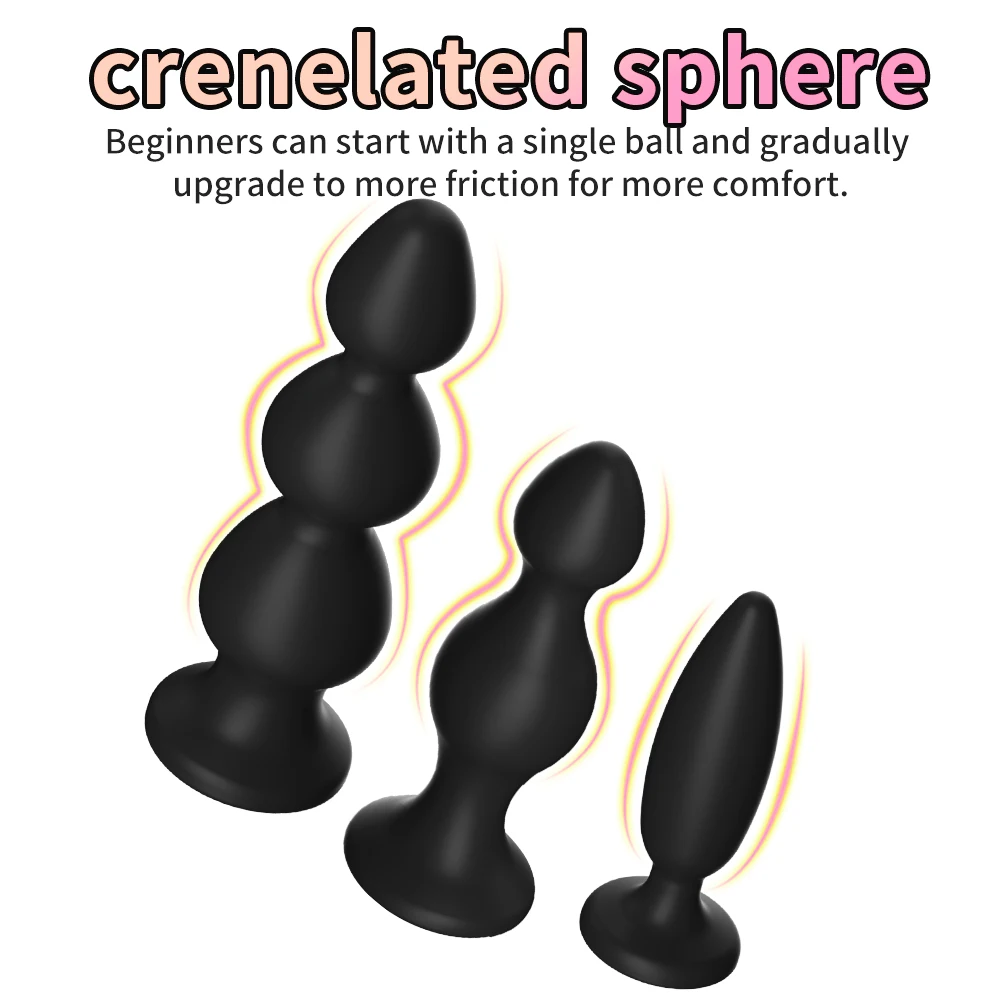 3Sizes Silicone Anal Plug Crystal Base Butt Beads Plug Sex Toys Anal Toys Sex Stopper Sex Game Toy Shop Anus Trainer for Couples - view 4