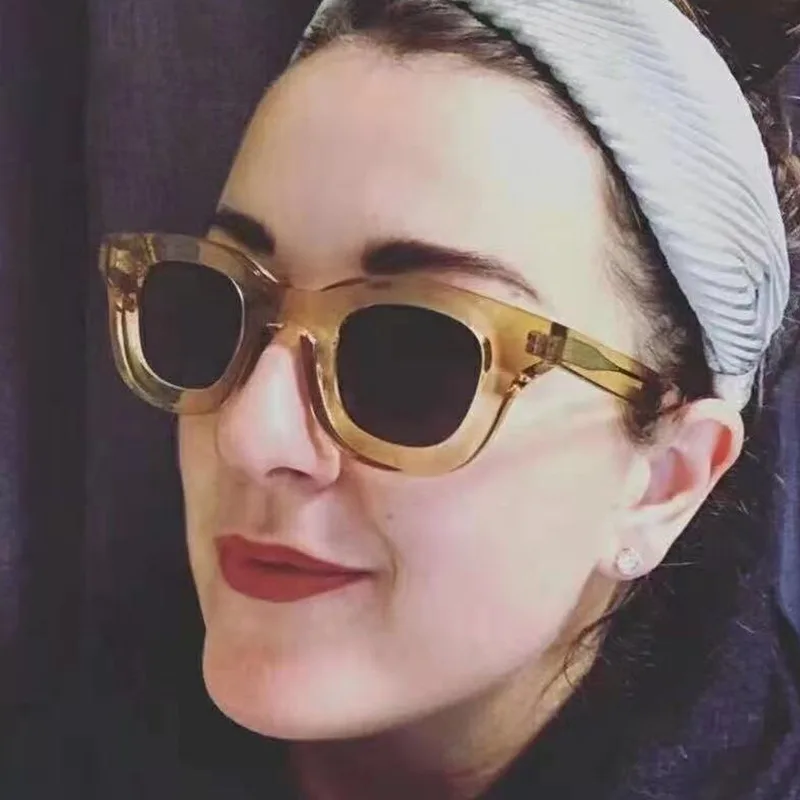 Punk Quadratische Sonnenbrille für Damen Luxuriöse Vintage-Sonnenbrille Markenbrille für Damen Modische Damenbrille