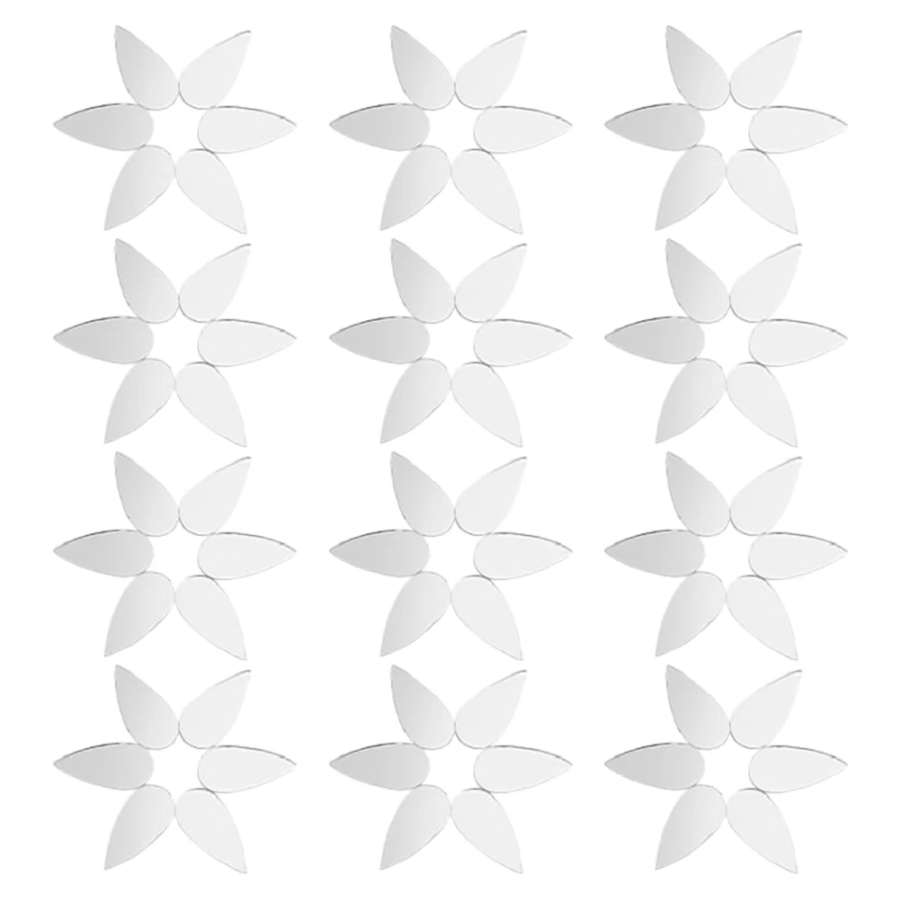 

100pcs Raindrop Mirror Sticker Acrylic Wall Decor Children Room DIY Mini Mirrors Craft Accessories Bedroom Tiles