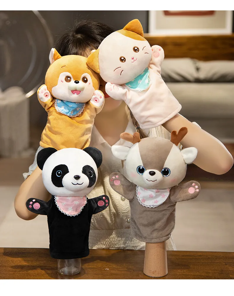 رائعتين الباندا أرنب أفخم محشوة اللعب الحيوان دمية لغز الدمى أداء الدعامة هدايا عيد الميلاد