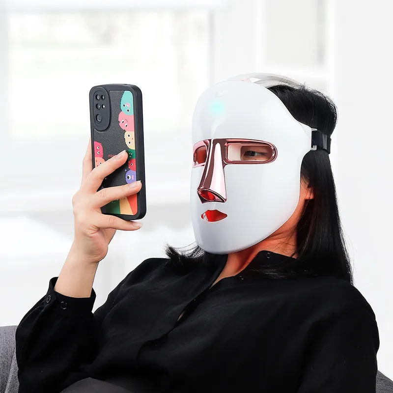 LED Gezichtsmasker Foton Therapie Gezicht Schoonheid Masker Huid Lifting Acne Rimpels Verwijderen Gezicht SPA Huidverstrakking Anti-aging Machine