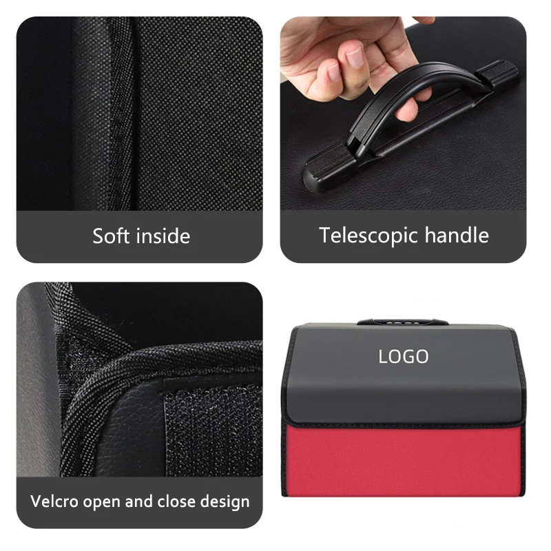 PU Leather Car Trunk Storage Bag Collapsible Camping Box For Audi Sline A1 A3 A4 A5 A6 A7 A8 B8 B9 B6 C6 Q2 Q3 Q5 Q7 Q8 TT S3 S4 view 3
