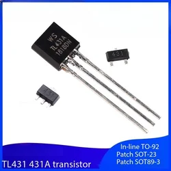 5PCS TL431 431A Regulated Transistor TO-92 Direct Insert SOT-23 SOT89-3 SMD