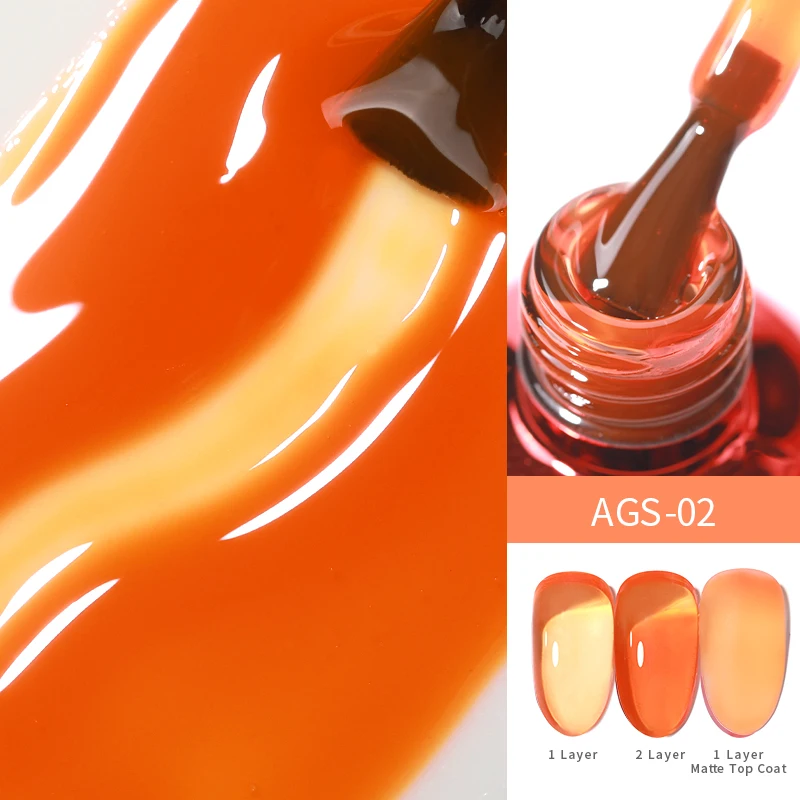 AS Jelly Gel Nagellak Rood Kristal Doorschijnend Doffe Kleur Nail Art Gel Semi Permanente Vernis Losweken UV LED Gel Polish