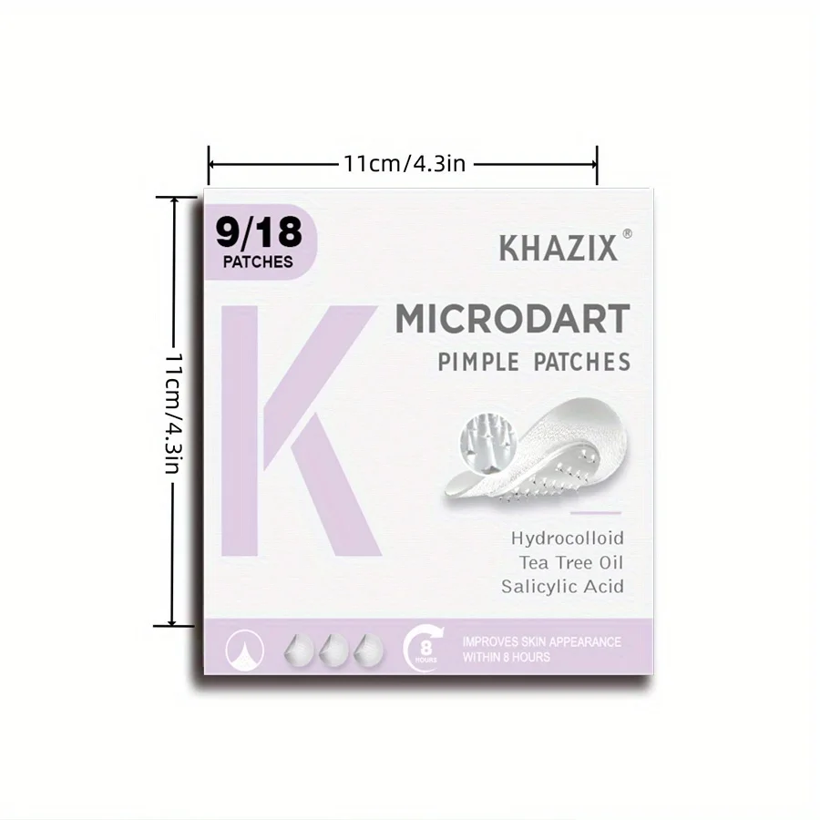 9 pieces water-based acne patches, invisible and comfortable acne patches, with micro needle tips, suitable for early acne