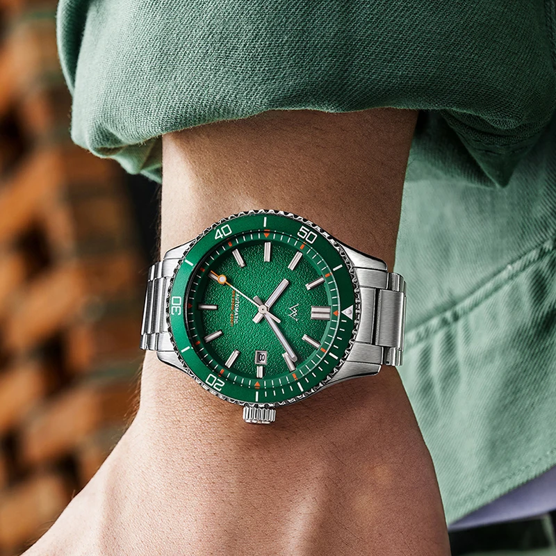 ساعة WM ساعات ميكانيكية أوتوماتيكية مقاومة للماء ساعات رجال الأعمال ساعة Welly Merck WM046M