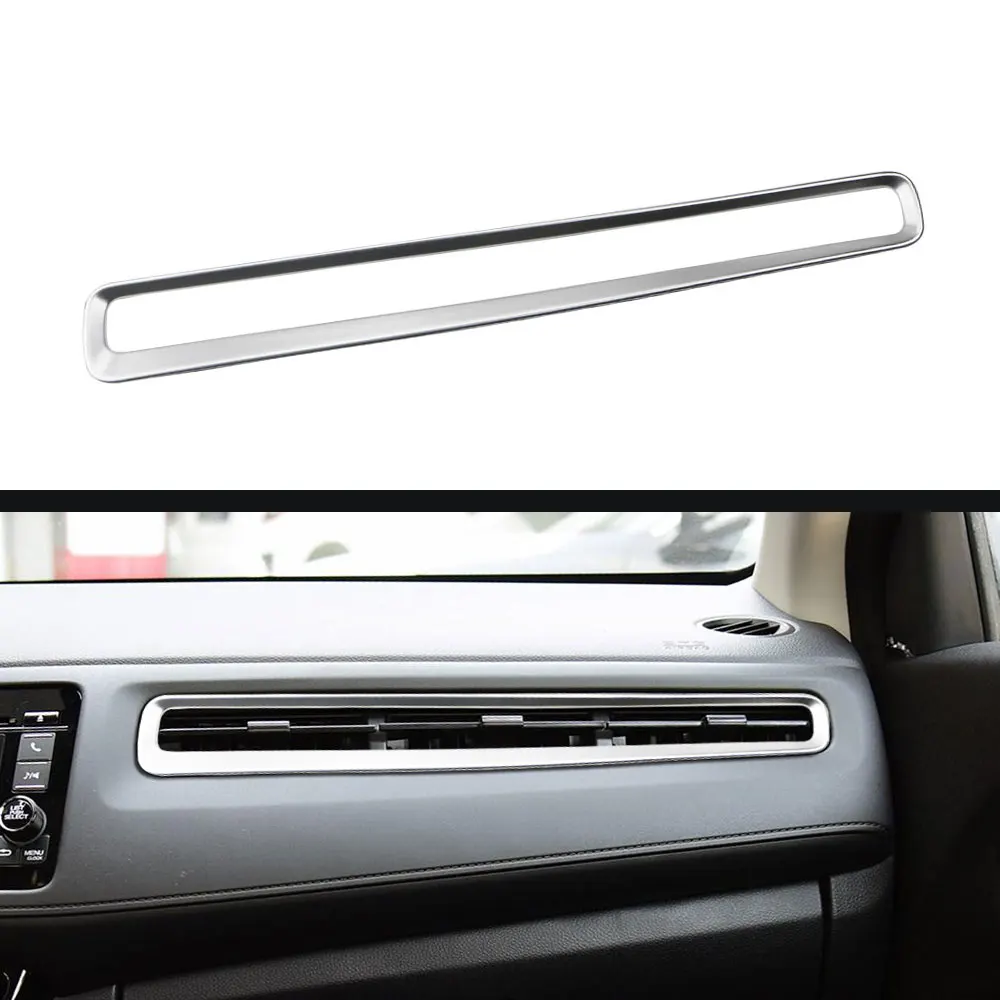ABS Chrome Car Co-pilot Air Conditioning AC Vent Frame Cover Sticker for Honda Vezel HRV HR-V 2014 - 2020 LHD Accessories