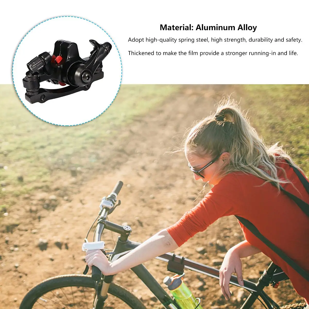 قرص الفرامل للدراجات الجبلية الفرجار دراجة الملحقات الميكانيكية الطريق الدراجات محور الدراجات الفرامل سبائك الألومنيوم المضادة للصدأ