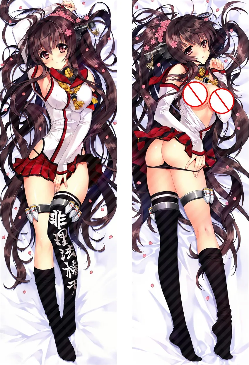 

Dakimakura Anime Pillow Case Fleet Collection Yamato Throw Long Pillow Cover Bedding Hugging Body Double-sided Pillowcase