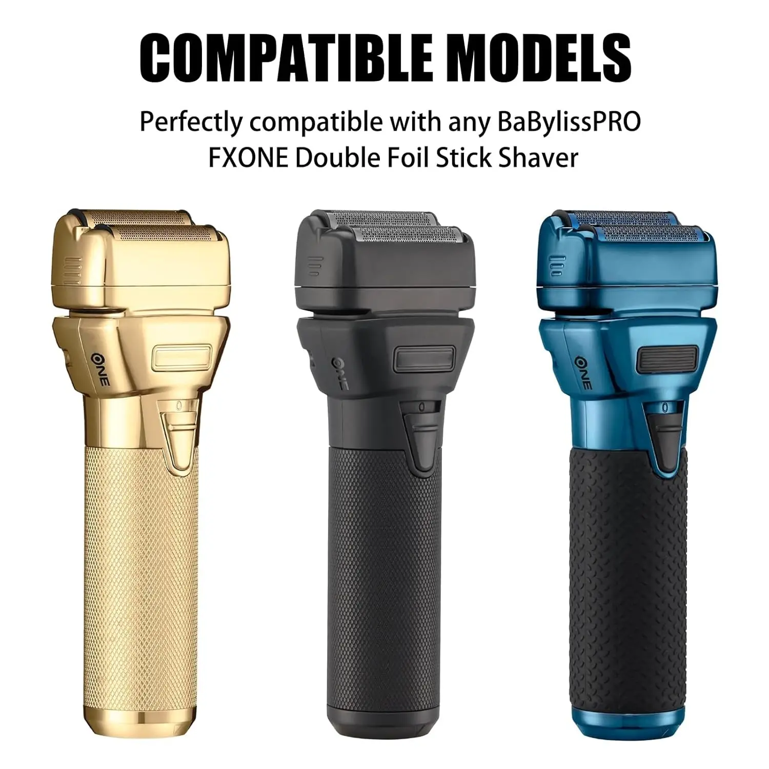Professional Black Shaver Replacement Foil and Cutters Compatible with BaBylissPro FXONE Shaver Head and Blade Accessories