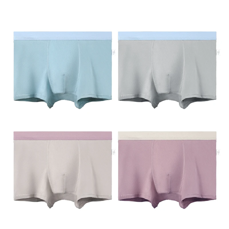 

5PCS Children's cotton underwear, soft for boys, boys' flat shorts, cartoon summer thin style, big kids, little boys' shorts.