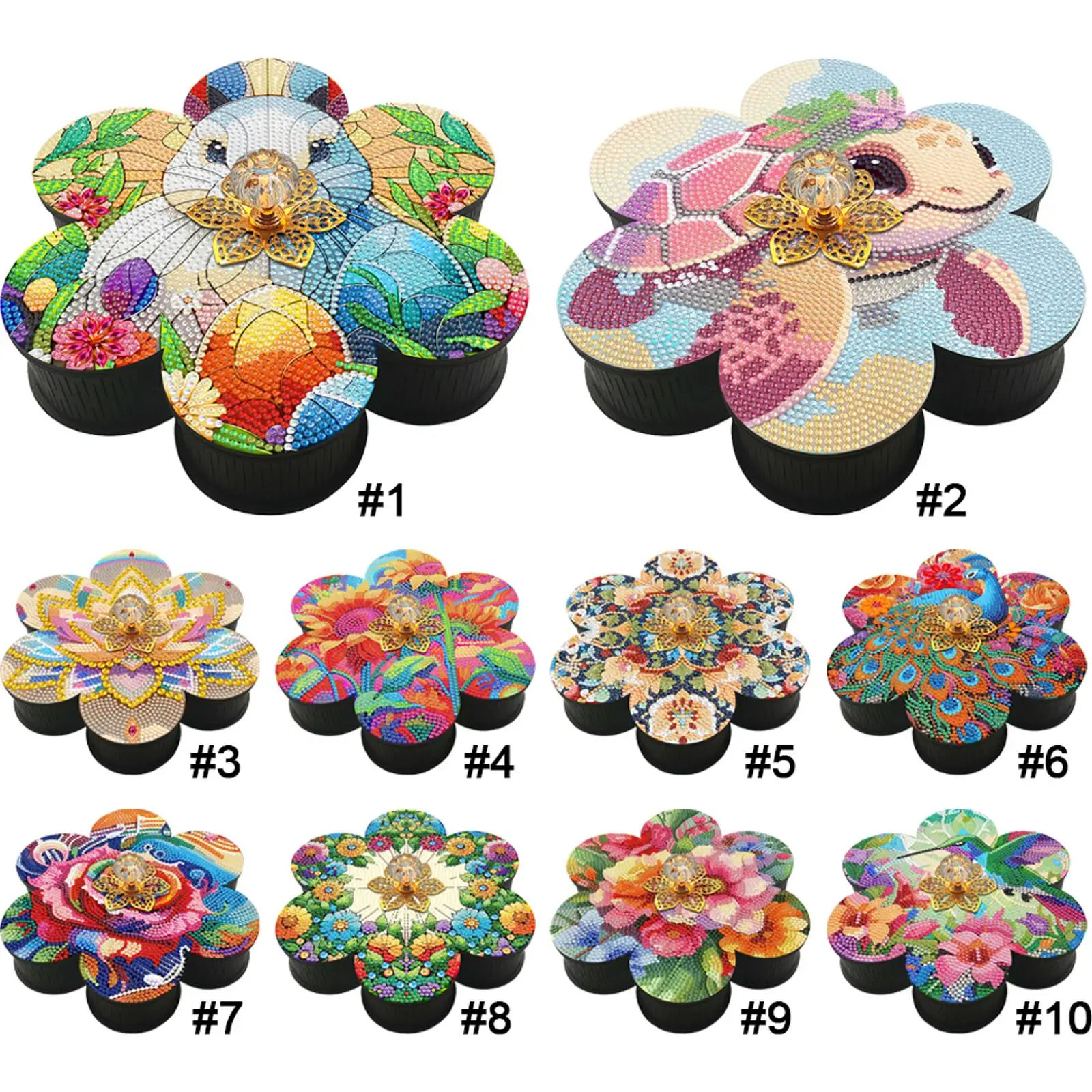 

Diamond Painting Storage Box Animals Rhinestone Diamond Painting Box Diamond Art Organizer Box Diamond Painting Container Box