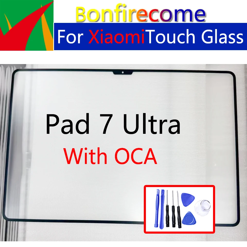 

14 дюймов для Xiaomi Pad 7 Ultra экранная панель планшета передняя внешняя стеклянная линза ЖК-дисплея с заменой OCA