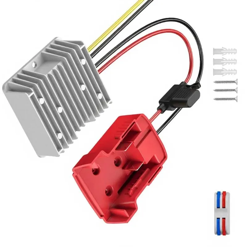 DIY Adapter Step-Down for Milwaukee 18V Batteries 18V To 12V Step-Down Converter with Fuse and Cable for Remote-Controlled Cars