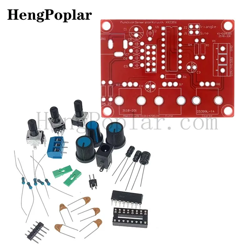 1Hz -1MHz XR2206 Functie Signaalgenerator DIY Kit Sinus/Driehoek/Vierkante Uitgang Signaalgenerator Verstelbare Frequentie Amplitude