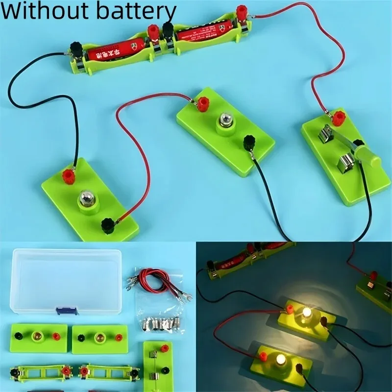Electric Circuit Experiment Kit for Kids 14+ STEM Learning Electricity Kit Montessori Educational Toy Hands-On Basic Circuit Set