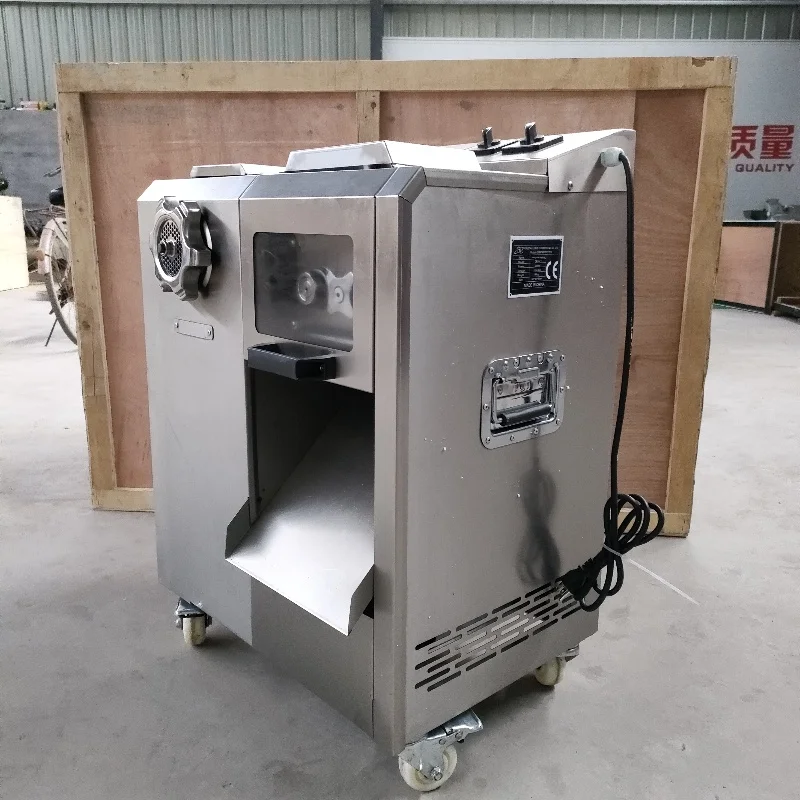 مفرمة لحم مفرمة ماكينة ثوم كهربائية مفرمة لحم تجارية سعة كبيرة وقوة عالية من الفولاذ المقاوم للصدأ