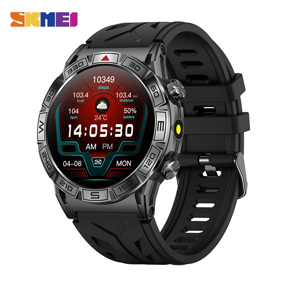 SKMEI 450mAh AMOLED Smartwatch 1.43 inch 3ATM Waterproof Menstrual reminder for women mini-game Bluetooth Call for android ios