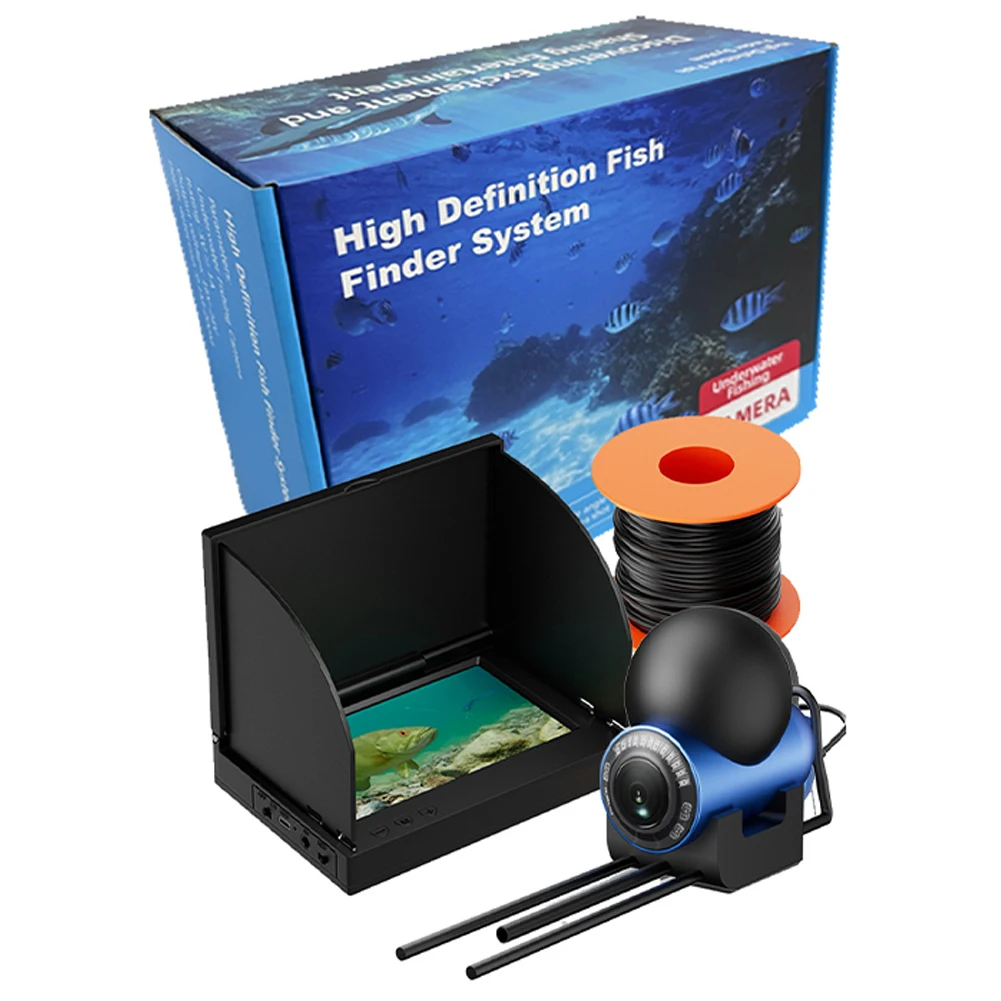 

Fish Finder Set 4.3inch HD Screen Fish Finder 0.6m-500m 195° Wide Angle FOR Ultra Clear Camera Waterproof Fishing Fishfinders