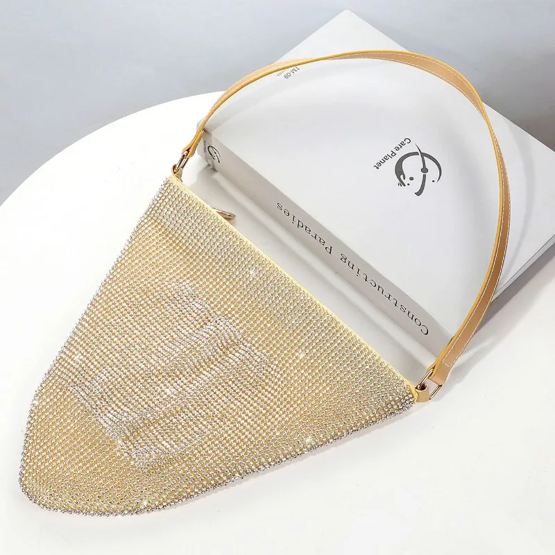 

Trendy Shining Crystal Rhinestones Evening Clutch Bag 2025 Fashionable Dinner Party Wedding Purses and Handbag Luxury Designer