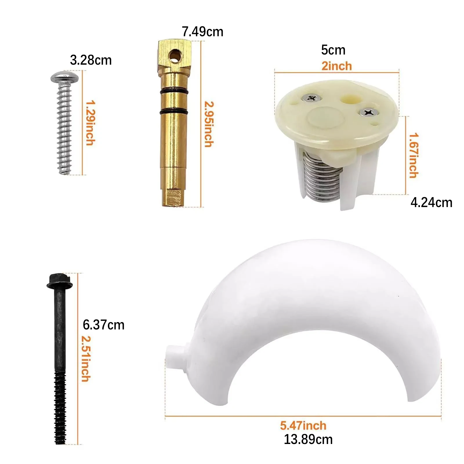 385318162 Boat Vacuum Flush Ball & Shaft Kit for Dometic Sealand VacuFlush Toilet RV Accessory Replacement with Spring Cartridge