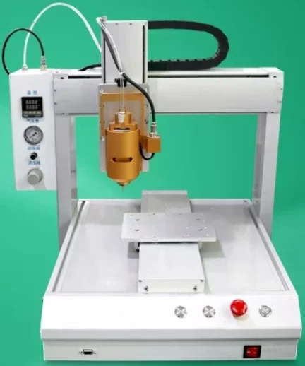 Picture 4: Potting New Speaker  Component Desktop GlueHot Melt Glue Machine   Adhesive Dispensing Machine  Glue