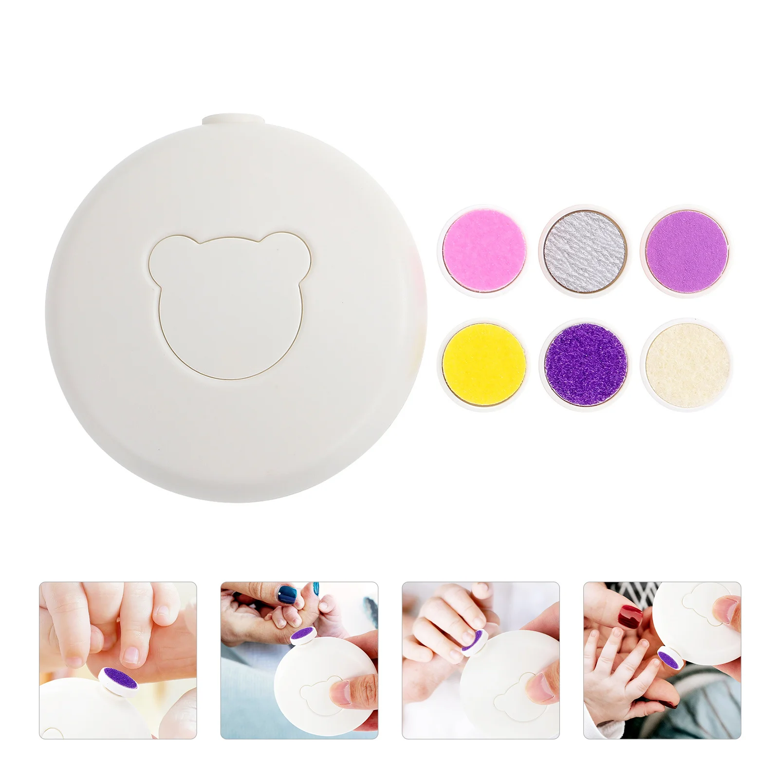 

Electric Kids Nail Trimmer Set Premium Material Safe Efficient Trimming Portable Replacement Heads Electric Nail Sharpener