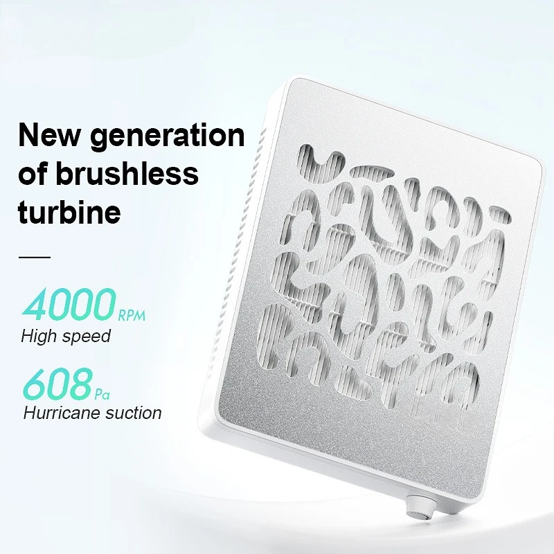 2025 Newest Brushless Turbine Nail Vacuum Vleaner Dust Collector Continuouslyvariable Speed Manicure Equipment
