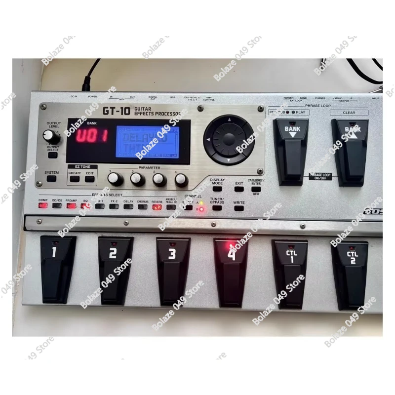 Used 95% GT-10 Amplifier Guitar Effects Processor Multi-Effects Pedal Box with USB 9V Amplifier Connection