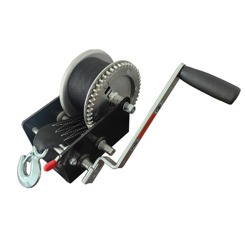 Manual Hand Winch 2500LBS Two Way Self Locking Heavy Duty Lifting Hoist Puller Portable Crane