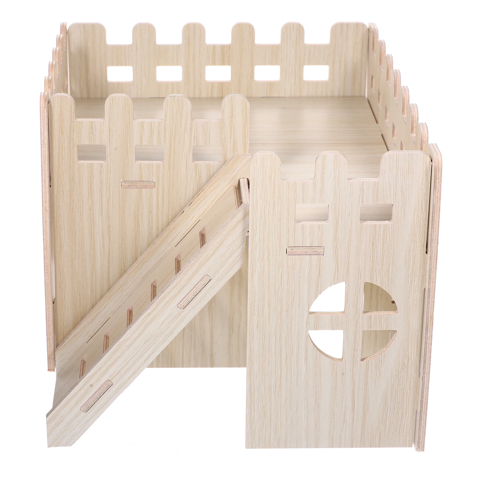 

Solid Wood Shelter Durable Cozy Hideout for Hamsters Hedgehogs Guinea Pigs Easy Small Pet House Wooden Rat Hut Supplies