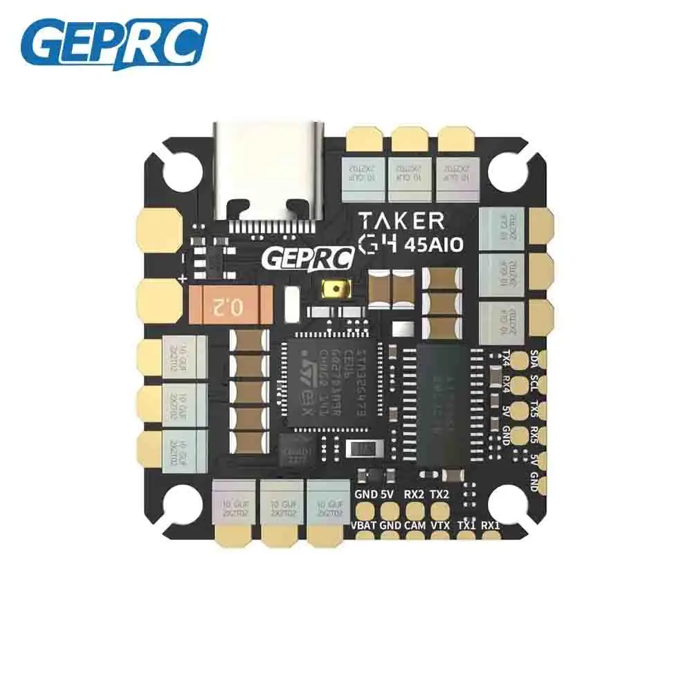 

GEPRC TAKER G4 45A 8Bit AIO G473 Flight Controller 45A ESC 2-6S FPV Freestyle RC Accessories