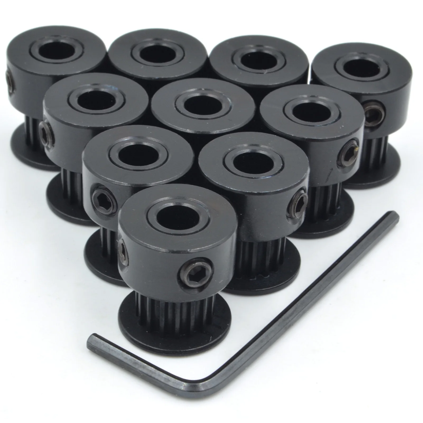 POWGE GT 16 teeth 2MGT 2GT Timing Pulley Bore 3/4/5/6mm for GT2 Open Synchronous belt width 6mm/10mm small backlash 16Teeth 16T