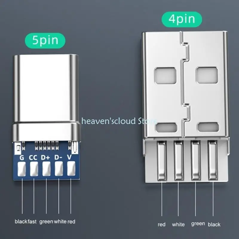 Y88B USB 4PIN/Type C 5Pin 90도 직각 수리 교체 어댑터 전화