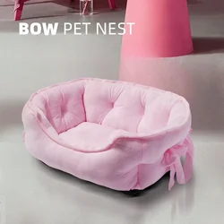 Super Cute Cute Pet Litter Cattery Dog Soft and Comfortable High Elastic PP Cotton Wool Dog Bed Small Dog Sofa for All Seasons