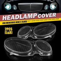 Cubierta de lente de faro delantero de coche, carcasa para Mercedes Benz Clase E, W211, E240, E200, E350, E280, E300, 2002-2008