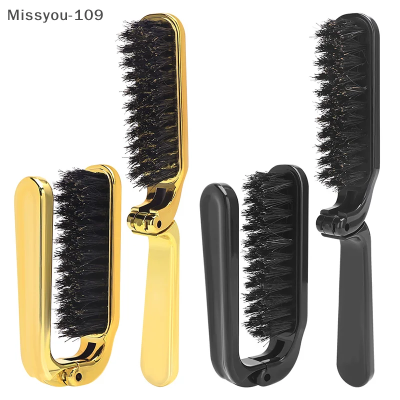 

Compact Folding Soft-Bristle Beard Brush For Men – Portable And Collapsible Hair And Beard Styling Comb