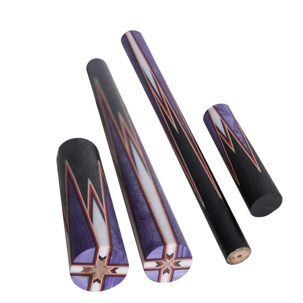 

New Arrival Handmade 3c Carom 3C Carom Cues Half-finished Pool Cue Stick Inlay Ebony Purple Wood Carbon Carbon Fiber Butt