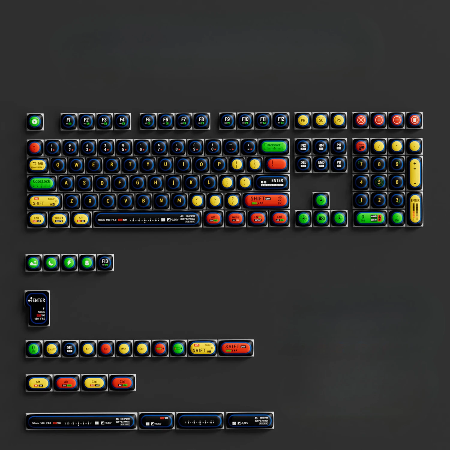 

Photography Theme Keycaps PBT + PC Material Girls MOG Highly Sublimated Forerunner X87Pro Keycaps