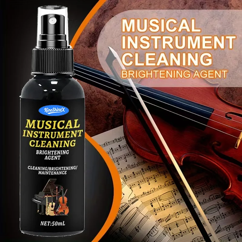 Premium Musical Instrument Cleaner & Polish-50ml with Sponge,Ideal for Woodwinds,Guitars,Violins,Pianos-Brightens,Removes Stains image 6