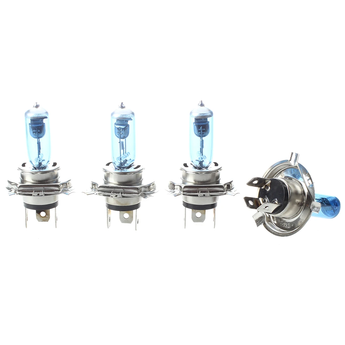 4 Lamps Halogen Bulbs Car Headlights H4 White Light 100W 12V