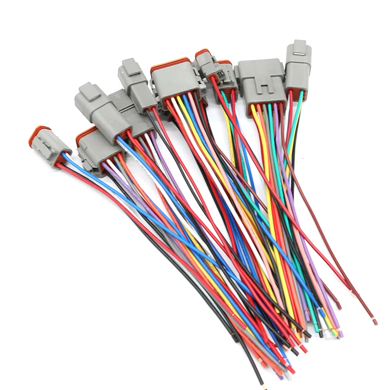 Conectores automotivos impermeáveis do chicote de fios, série Deutsch DT, DT04-2P, DT06-2S, 2Pin, 3 Pin, 4 Pin, 6 Pin, 8 Pin, 12Pin