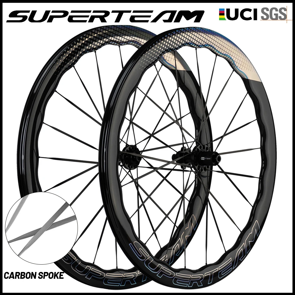 700C Factory Sales 50mm Carbon Wheels Clincher Road Bicycle Wheelset U Shape Racing Bike Wheels