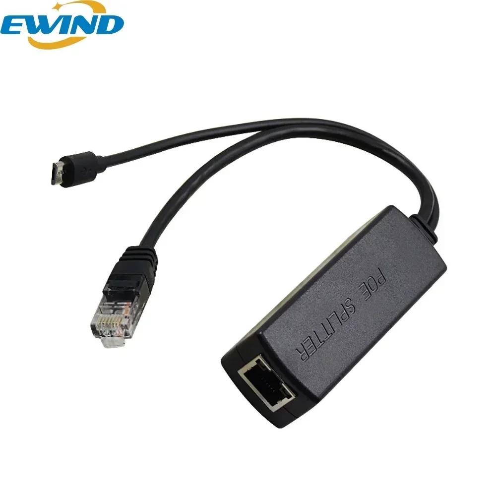 divisor de power over ethernet gigabit poe para camera micro usb tipo c dc 10 mbps 100 mbps 1000mbps adequado para huawei 48v a 5v 12v 01