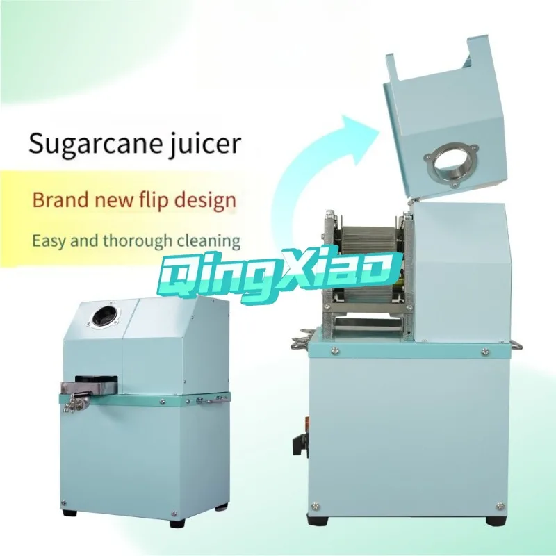 Upgrade Commercial Sugarcane Juicer Electric Small Sugarcane Press for Milk Tea Shop Stall CE Certified High Efficiency Safe Dur